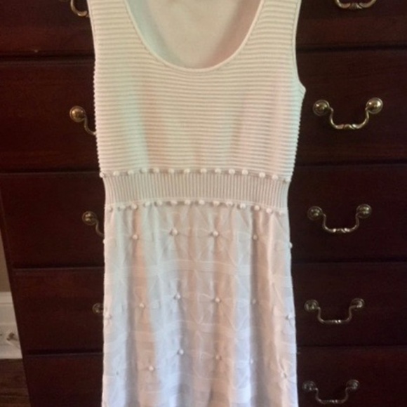 MILLY Bahia Jacquard White Knit Dress Small - Picture 2 of 6